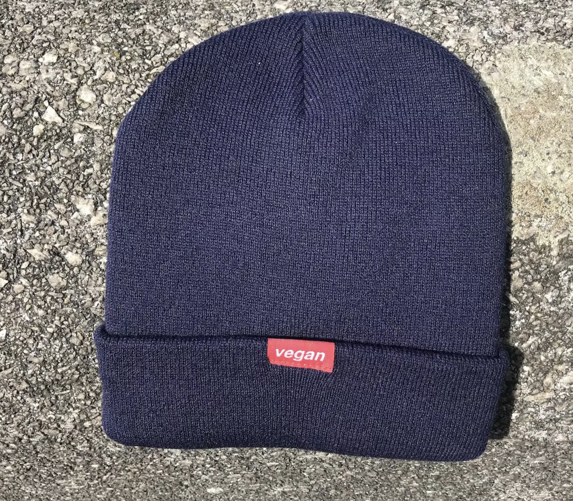 LUV branded Vegan Beanie - 100% acrylic blue