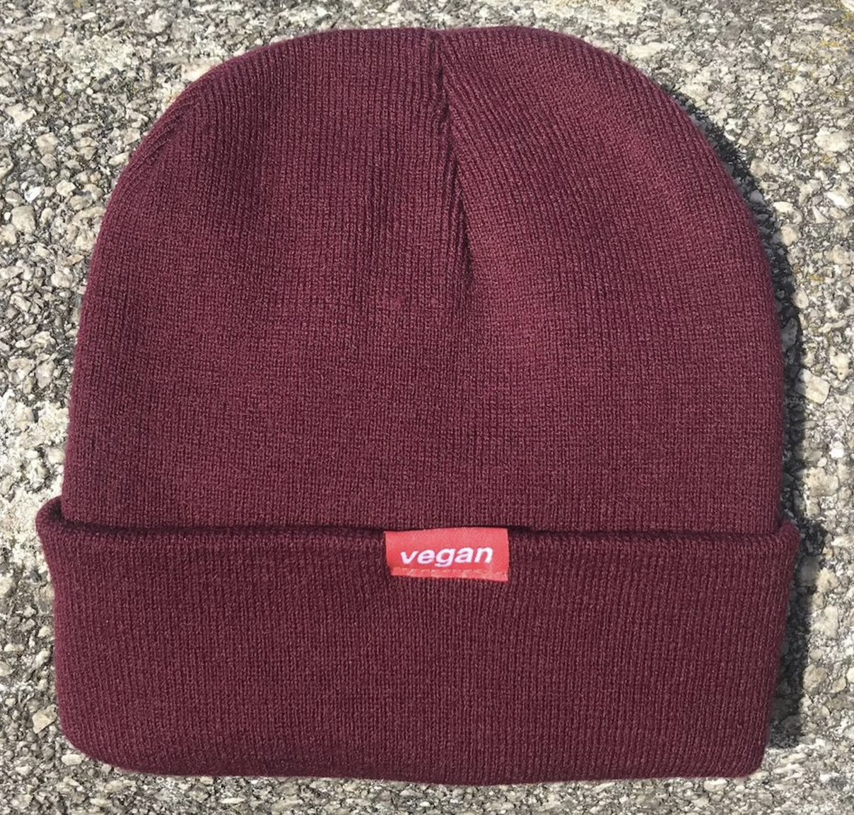 LUV branded Vegan Beanie - 100% acrylic red