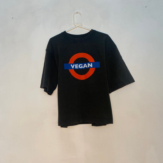 Vegan Roundel on Navy T