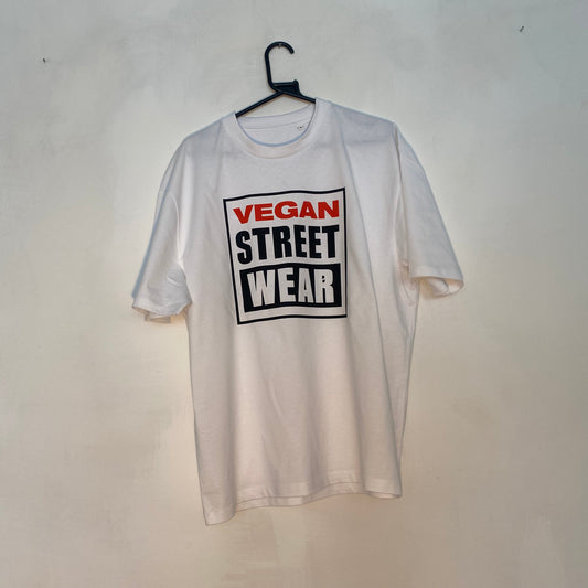 Vegan Streetwear on White T shirt